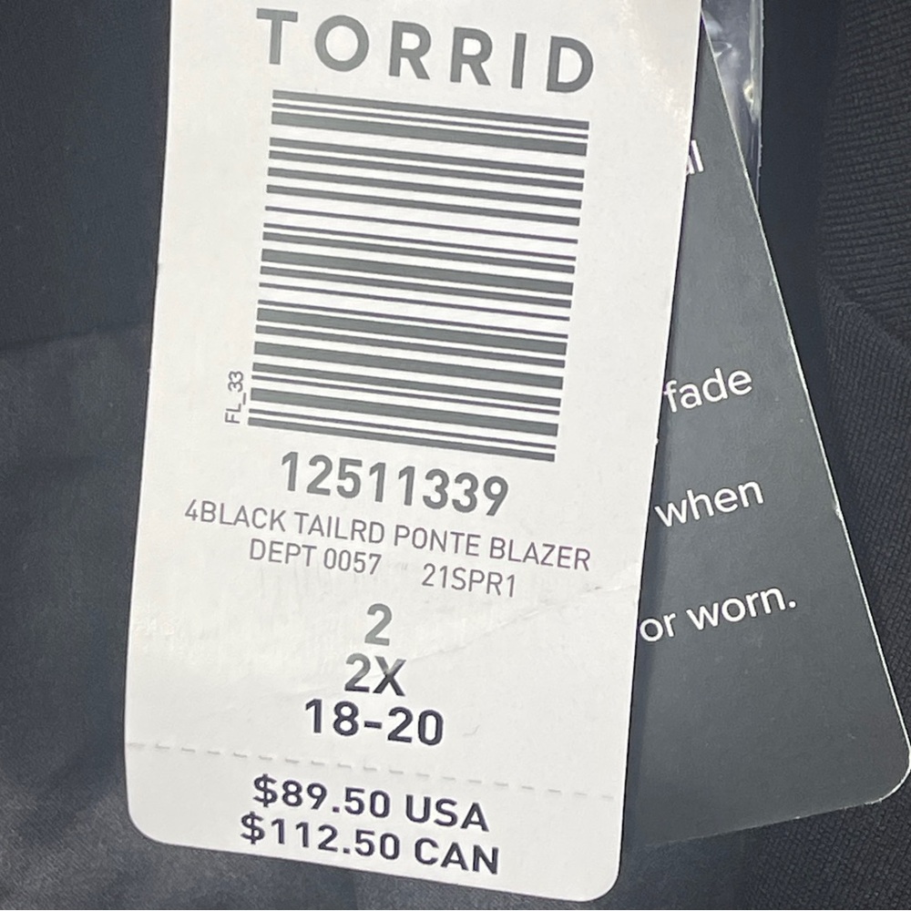Torrid Black Blazer Sleek and Versatile Suit Jacket - Picture 8 of 10